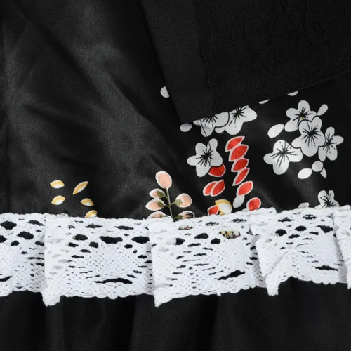 Vista 5 de Sheface Disfraz de Lolita para mujer, estilo kimono japonés, disfraz de anime