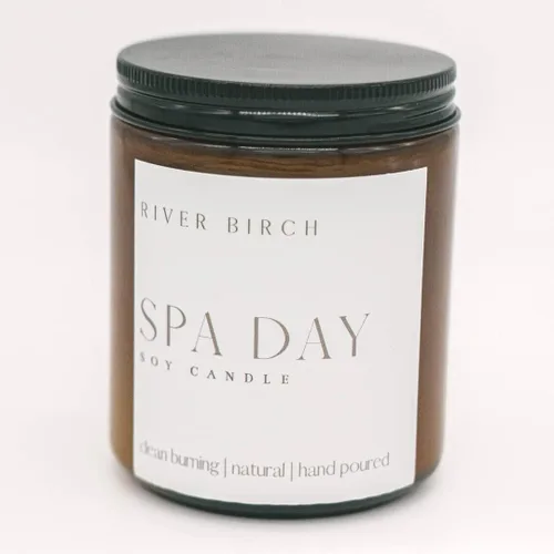 Vista 39 de River Birch Candles - Vela perfumada de almendra y miel Velas en tarro de ámbar de soja de primera calidad, totalmente naturales, no tóxicas, 8.5