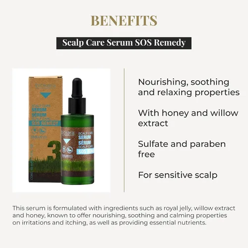 Vista 3 de SALERM - Suero para cuero cabelludo sensible - Cuidado del cuero cabelludo SOS Remedy Serum Biokera Natura - 1.5 fl oz - con extracto de miel