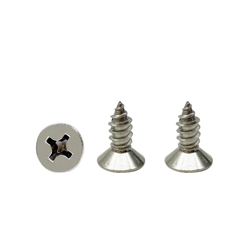 Vista 9 de Tornillos de madera M4x10mm, tornillo Phillips de cabeza plana de acero inoxidable, tornillo autorroscante de cabeza avellanada Phillips