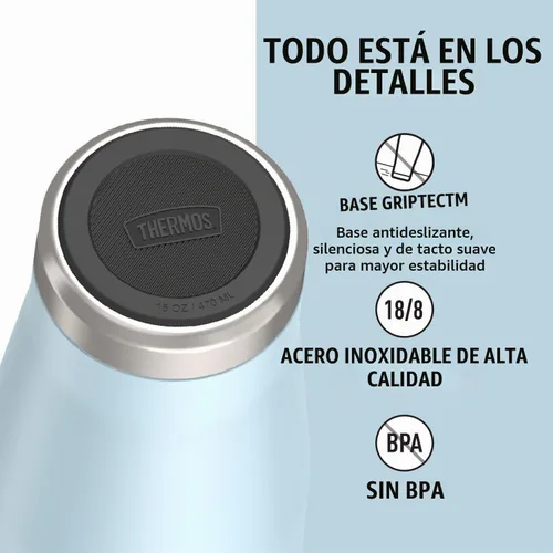 Vista 4 de THERMOS ICON SERIES, Taza de acero inoxidable, Glaciar, 16 onzas Material libre de BPA