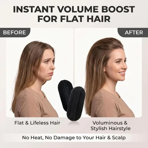 Vista 5 de Erioctry Pinzas para el cabello, 10 piezas de esponja negra de espuma con volumen para el cabello para mujeres y niñas
