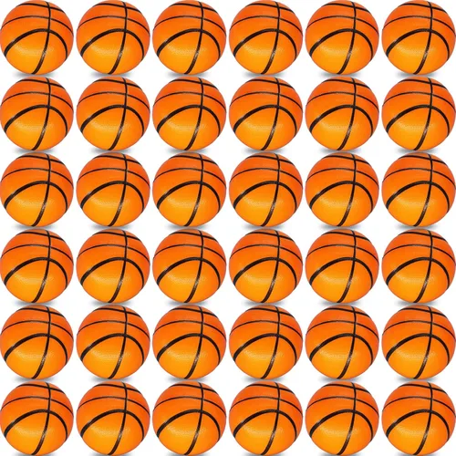 Vista 10 de 60 mini pelotas de baloncesto para el estrés, mini pelota de baloncesto para fiestas, recuerdos de fiesta de 2.5 pulgadas, mini pelota deportiva