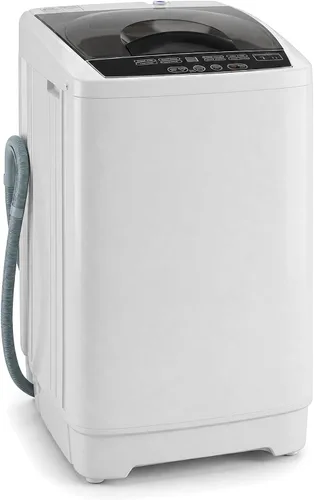 Vista 11 de Giantex 7.7LBS Portable Washing Machine, Top Load Full-Automatic (Grey)