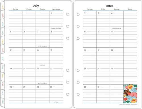 Vista 6 de FranklinCovey - Her Point of View Ring-Bound Planner Refill Two Pages Per Day (Compact, Jul 2026 - Jun 2027)