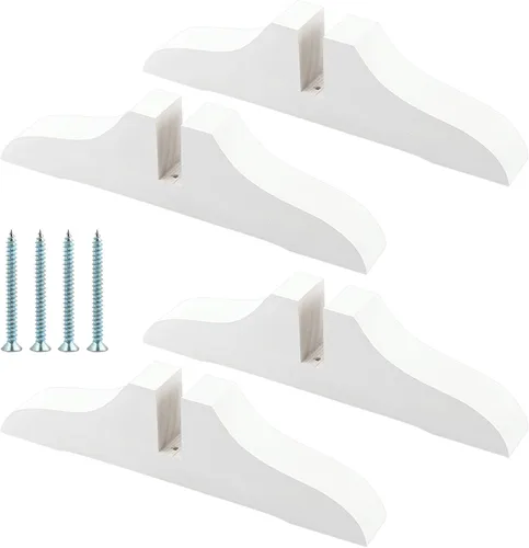 Vista 9 de 4 piezas de soporte plegable de madera para divisor de habitación con tornillos, soporte de pantalla para división de pies, soporte de pantalla