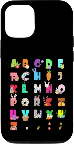 Vista 28 de Cute Alphabet Funny Easter Day ABC Letters Egg Rabbit Case for iPhone 17
