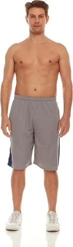 Vista 4 de Pantalones cortos de baloncesto para hombre con bolsillos, pantalones cortos de entrenamiento de gimnasio para hombre, paquete de 4