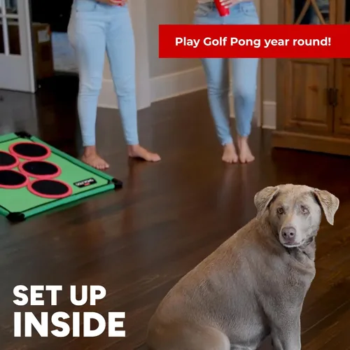 Vista 8 de Juego de Golf Pong, Juego Jumbo para Patio Trasero, Juego de Golf de Astillado Portátil para Interior-Exterior, Regalo de Golf para Hombres, Mujeres