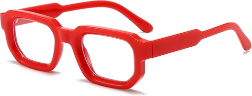 Vista 9 de LJCZKA Lentes cuadrados con bloqueo de luz azul para hombres y mujeres, anteojos gruesos para computadora, antifatiga ocular para leer mensajes