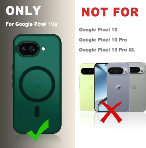 Vista 1646 de Funda para Google Pixel 10 Pro XL, cubierta magnética mate, color negro Fit for MagSafe, Screen Protector included, Shockproof Military Grade