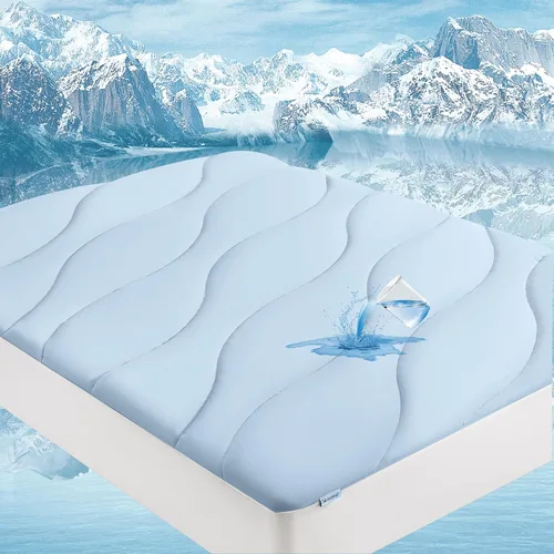 Vista 9 de Unikome Protector de colchón impermeable tamaño individual, funda de cama de microfibra suave y transpirable con bolsillo profundo