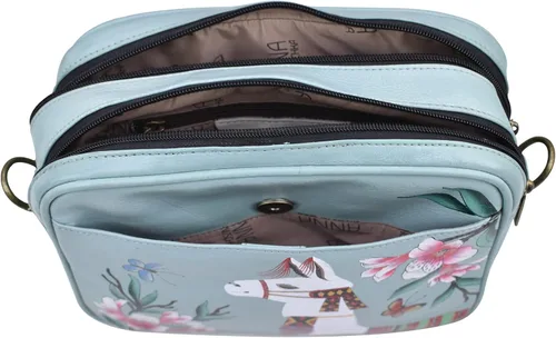 Vista 5 de Anna by Anuschka Heritage Collection Women's Genuine Leather Multicompartment Crossbody