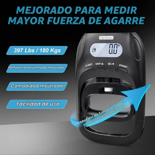 Vista 8 de Handeful Probador digital de fuerza de agarre, dinamómetro de mano de 397