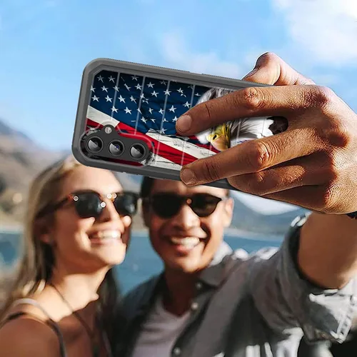 Vista 6 de Funda para Galaxy S23 FE 5G, cuerpo completo, protección contra caídas, a prueba de polvo, resistente de 3 capas, militar, resistente, duradera