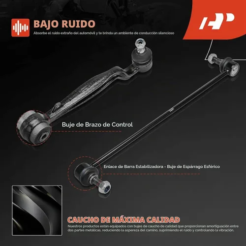 Vista 5 de A-Premium Kit de suspensión delantera de 8 piezas, barra estabilizadora, brazo de control superior inferior