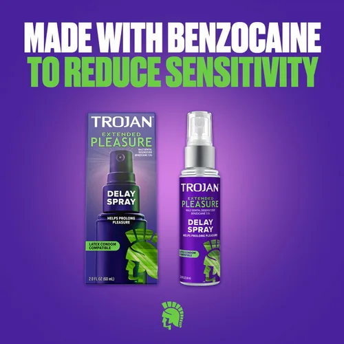 Vista 4 de Trojan Spray de retraso de placer extendido para hombres, 2.0 onzas líquidas