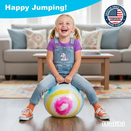Vista 7 de Bola de saltar WALIKI para niños y adultos, bola de saltar de color desteñido, bola para saltar, para carreras de relevo en un día de campo