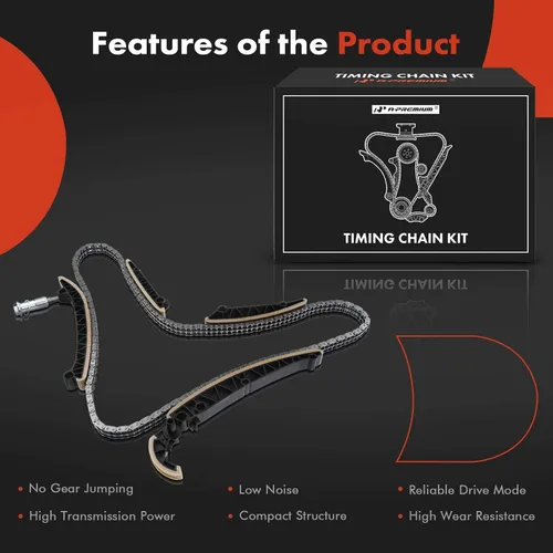 Vista 7 de A-Premium Kit de cadena de distribución del motor con tensor y rieles guía [compatible con DOHC, 6 cilindros 3.0L] compatible con Dodge &
