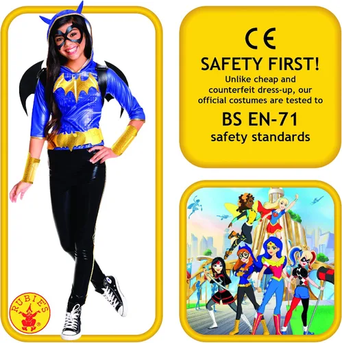 Vista 3 de Disfraz infantil de Batichica de lujo DC Superhero para niñas de Rubie's