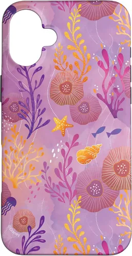 Vista 22 de Funda para iPhone 16 Disney The Little Mermaid Ariel Under the Sea Ambiance