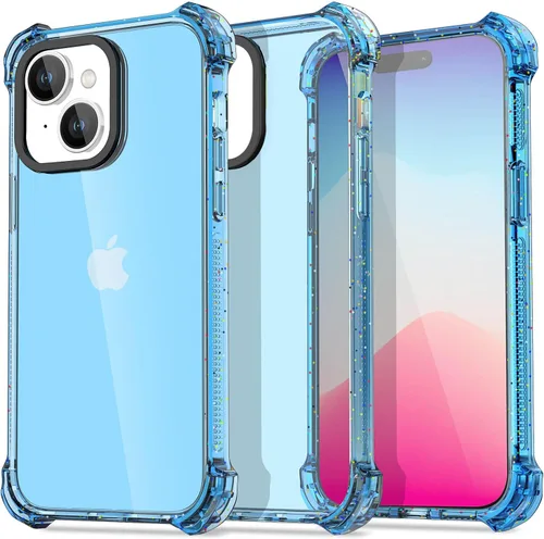 Vista 29 de AICase Funda Rebote Rosa Neón Brillante Compatible con iPhone 15, Transparente a Prueba de Impactos Resistente a Golpes Linda Femenina Adolescente