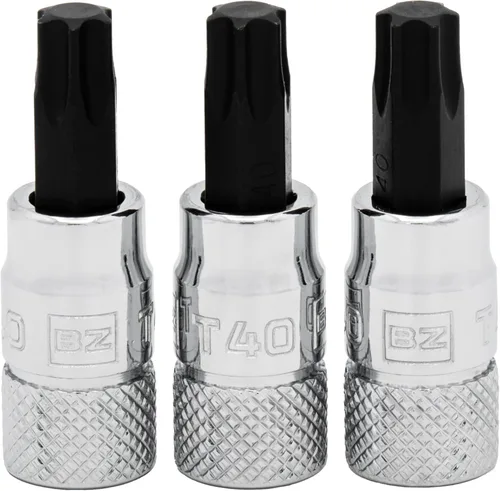 Vista 13 de BRAZEN Juego de Tres Vasos Hexagonales de 1/4"/Destornillador Allen (Carraca de 3/8", Corto)