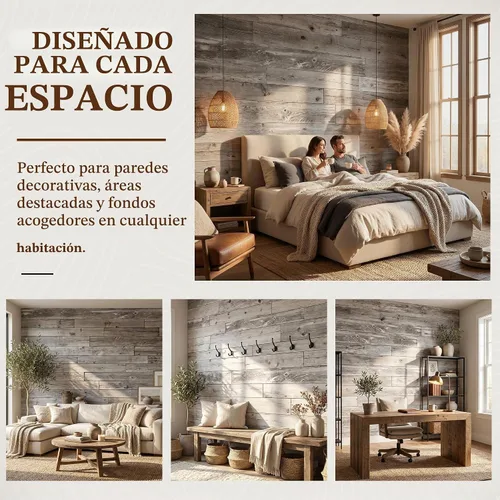 Vista 8 de BARNWOODUSA Tablones de Madera Recuperada Real - Paneles de Machihembrado Fáciles de Clavar para Revestimiento de Pared de Madera Rústica