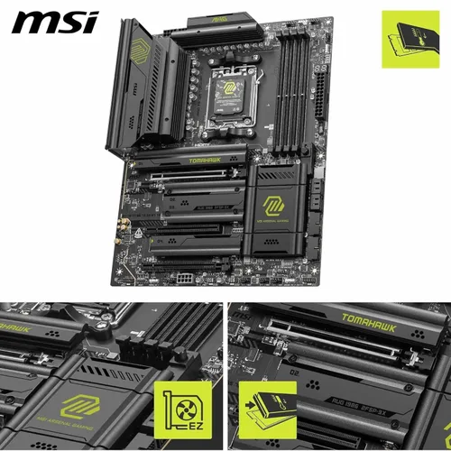 Vista 5 de Micro Center AMD 9800X3D Processor with MSI MAG X870E Tomahawk Motherboard AMD Ryzen 7 9800X3D+ MSI MAG X870E Tomahawk WiFi