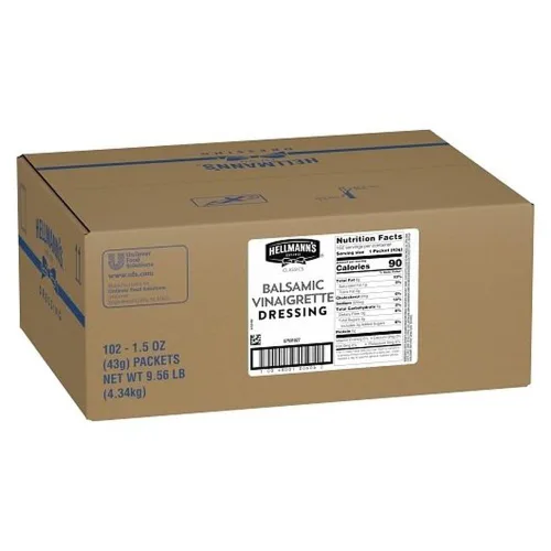 Vista 8 de Hellmann's Classics Balsámico Vinagreta Ensaladera de Vinagreta Control de Porciones Bolsitas Sin Gluten Sin Sabores Artificiales ni Jarabe de Maíz