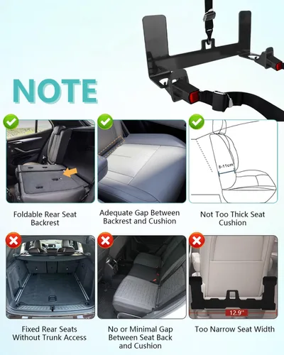 Vista 3 de Kit de Anclaje de Pestillo para Asiento Infantil de Coche, Correa de Seguridad para Asiento de Coche, Adaptador de Pestillo ISOFIX de Acero para Kit