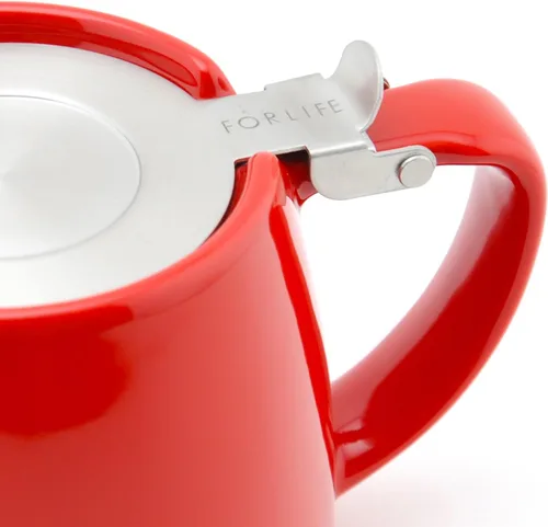 Vista 8 de FORLIFE Tetera Stump con Tapa SLS e Infusor, 18 Onzas, Roja Rojo