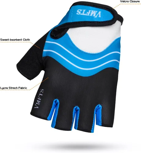 Vista 4 de Guantes de ciclismo VMFTS con gel y guantes deportivos sin dedos completos para fitness, levantamiento de pesas, entrenamiento de escalada