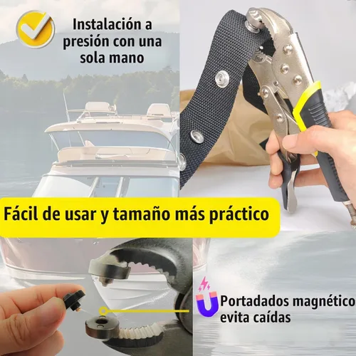 Vista 4 de MinliGUY Kit de botones a presión para broches de presión en cubierta de barco/lona/lona/tonneau