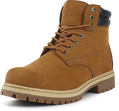 Vista 9 de Jacata Botas de Trabajo para Hombre de Cuero Resistente al Agua Bota de Trabajo de Suela de Goma Construcción Resistente al Aceite Botas Negro
