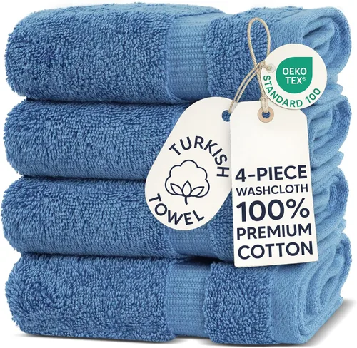 Vista 83 de Chakir Turkish Linens - Toallas turcas de 100% algodón, suaves y absorbentes (juego de 3 toallas personalizables, color aguamarina)