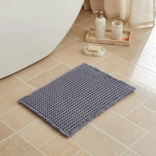 Vista 53 de Triohero Tapete de baño con diseño de gofre, tapete de baño pequeño y bohemio, antideslizante, lavable, ultra suave, súper absorbente, de secado