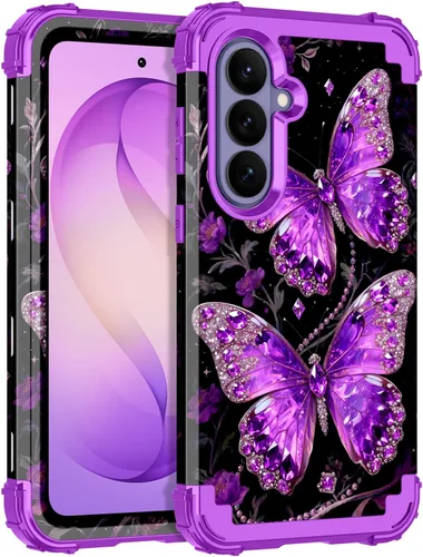 Vista 21 de LONTECT Funda para Galaxy S26 5G a prueba de golpes, 3 en 1, resistente y resistente, policarbonato duro+híbrida suave resistente de alto impacto