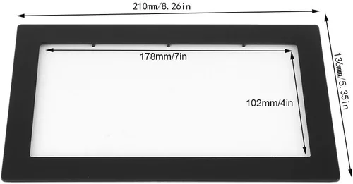 Vista 2 de Marco estéreo universal para coche, 7 pulgadas 2DIN coche Fascia Dash montaje kit marco 7.008 x 4.016 in