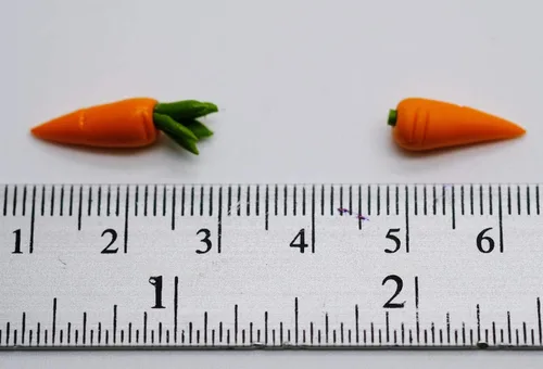 Vista 2 de 40 Mezcla de zanahorias sueltas Vegetales Casa de muñecas Miniaturas Alimentos Cocina