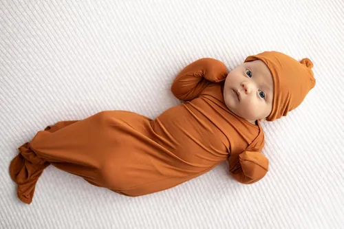 Vista 270 de Three Little Tots Vestido de corbata anudada para bebé recién nacido - Bebé