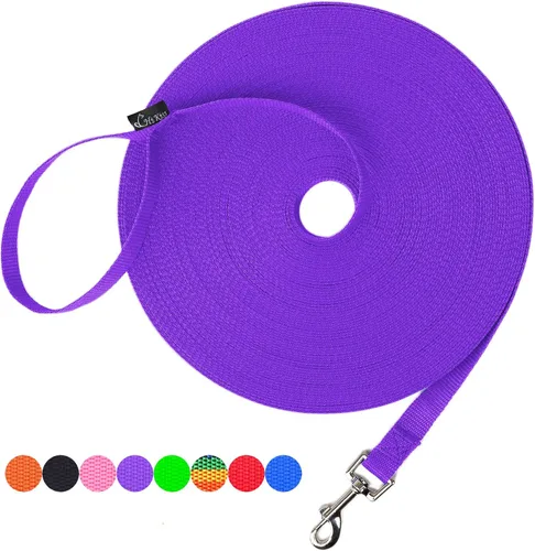 Vista 15 de Hi Kiss Correa de Entrenamiento de Obediencia y Agilidad para Perros/Cachorros - 15 pies 20 pies 30 pies 50 pies 100 pies - Ideal para Jugar