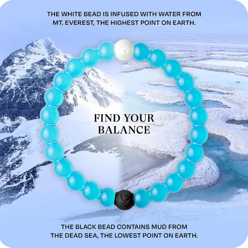 Vista 3 de Lokai - Pulseras de cuentas de silicona, colección The Cause, apoya la concientización por el cáncer de mama, la diabetes, el autismo, el alzheimer
