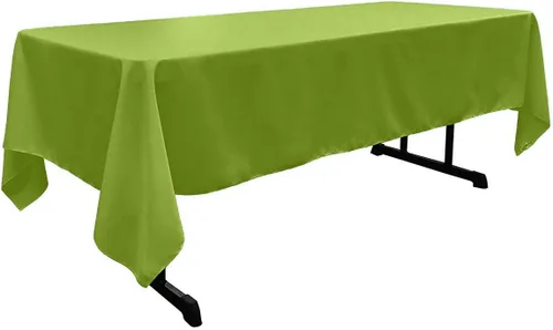Vista 21 de New Creations Fabric & Foam Inc - Mantel rectangular de popelina de poliéster de 60 pulgadas de ancho por 120 pulgadas de largo. (Avocado)