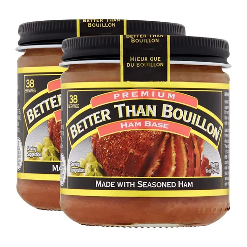 Vista 8 de Better Than Bouillon - Base de jamón premium, hecha con jamón sazonado, base mezclable para sabor añadido, 38 porciones por frasco, frasco de 8