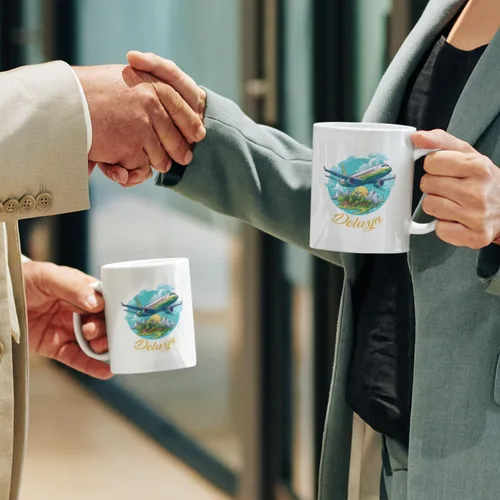 Vista 4 de Taza de café de avión personalizada de 11 onzas y 15 onzas, taza de té de avión única, impresionantes tazas de viaje de avión, regalos para pilotos