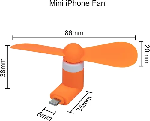 Vista 3 de Paquete de 3 ventiladores portátiles para teléfono celular compatible con iPhone 14/14Pro Max/13/13 Pro Max/12/12 Pro Max/11/11 Pro/11 Pro