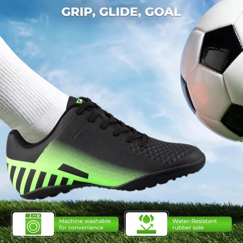 Vista 4 de Vizari Santos Turf - Zapatos de fútbol para adolescentes y adultos Zapatos de fútbol ligeros con parte superior sintética de doble color Zapatos