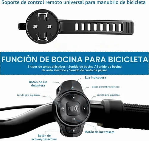 Vista 8 de USUPERINK Ebike Turn Signals, Rechargeable Bike Tail Light with Remote