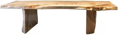 Vista 9 de LITFAD Live‑Edge Mesa de comedor de pino, escritorio de madera maciza